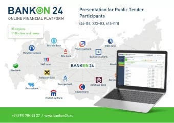 Presentation for Public Tender  Participants  ONLINE FINANCIAL PLATFORM  (44-, 223-,