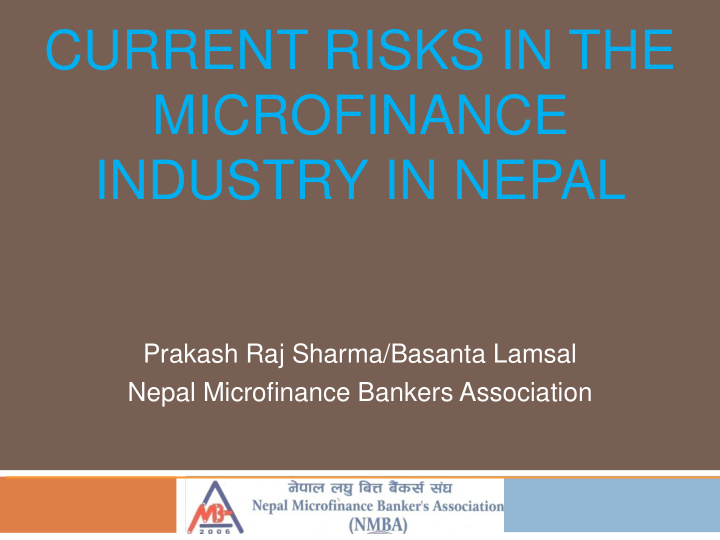 microfinance industry in nepal