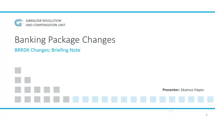 banking package changes