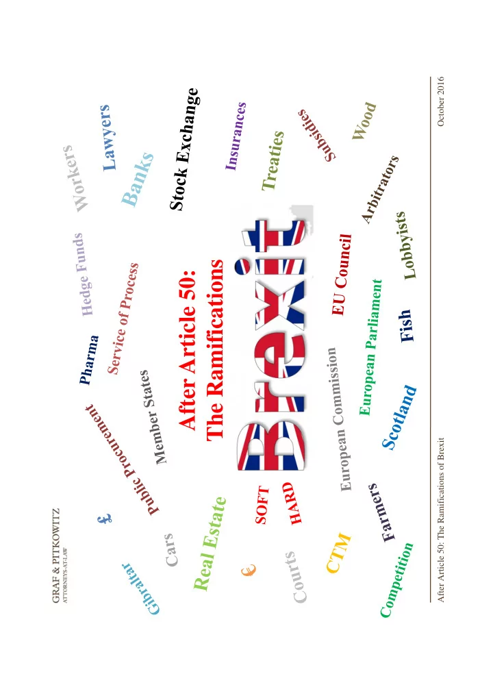 the ramifications after article 50 of