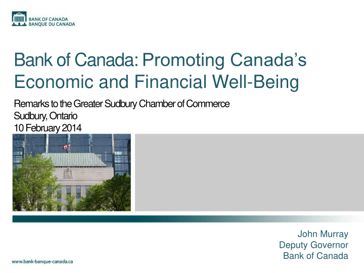 bank of canada promoting canada s