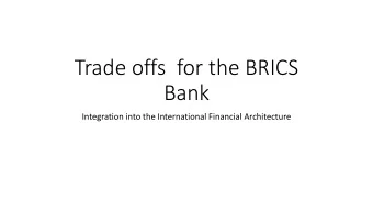 Bank  Integration into the International Financial Architecture  Background  South Africa joined