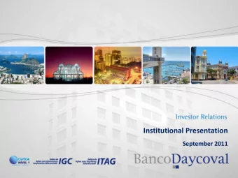 Institutional Presentation  September 2011  Agenda  Page 3  Brazilian Credit Market  Page 4