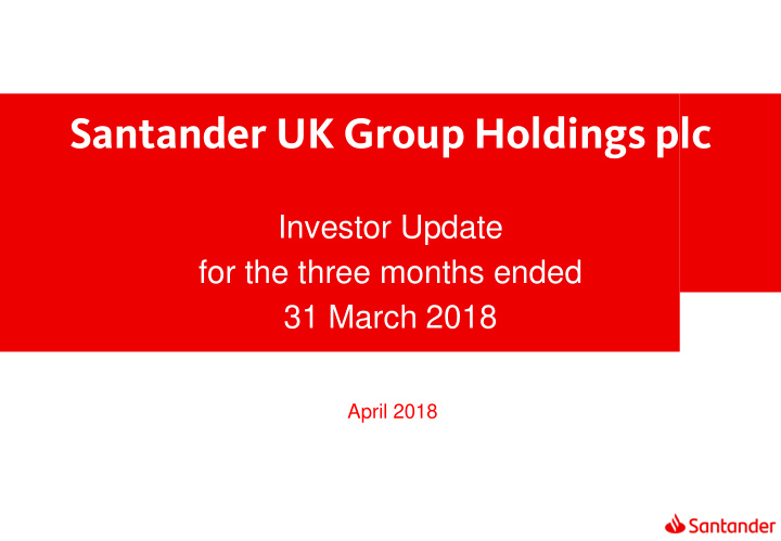 santander uk group holdings plc