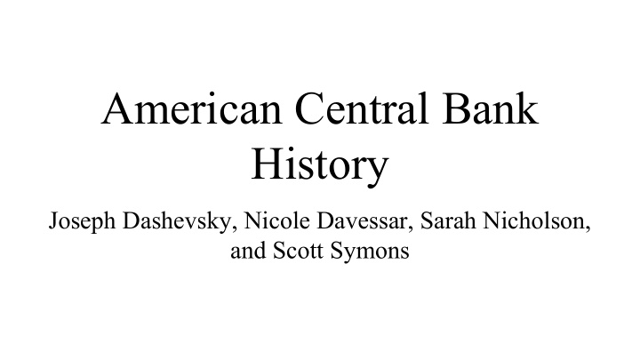american central bank history