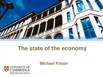 Michael Kitson  1  The Myth  of TINA  THERE  IS NO  ALTERNATIVE The New Treasury View  The