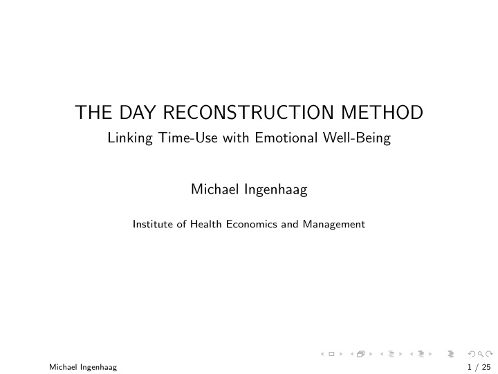 the day reconstruction method
