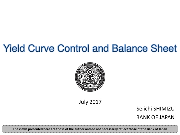 yield curve control and balance sheet