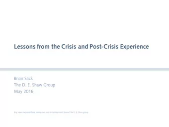 providing liquidity.  The Fed showed remarkable innovation during the crisis  But that