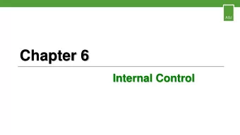 Chapter 6  Internal Control  ASJ  Stages of an Audit  ASJ  Internal Control  The  process
