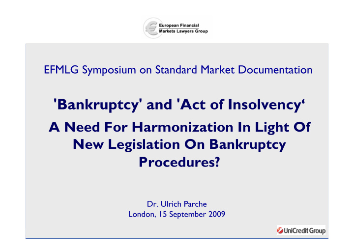 bankruptcy and act of insolvency