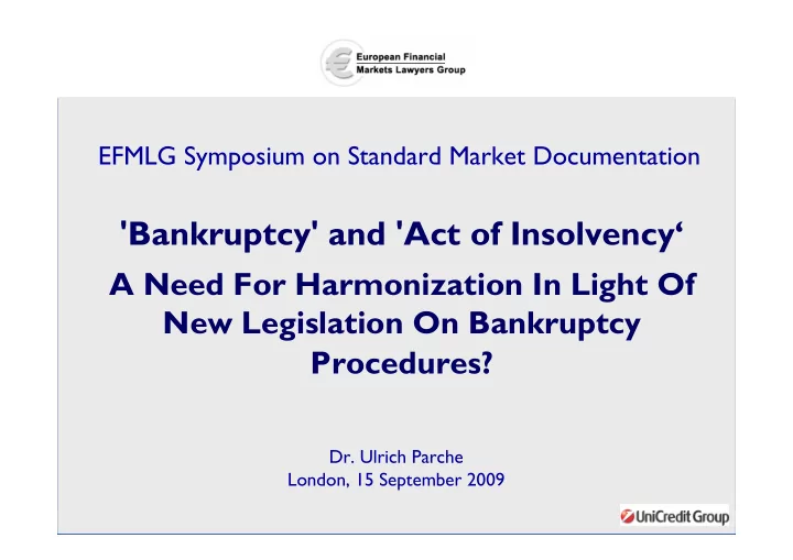 bankruptcy and act of insolvency