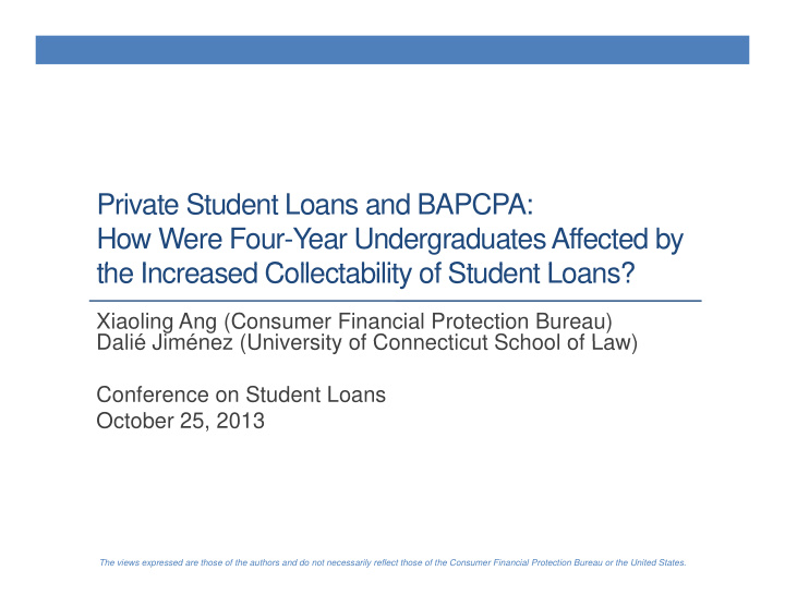 private student loans and bapcpa how were four year