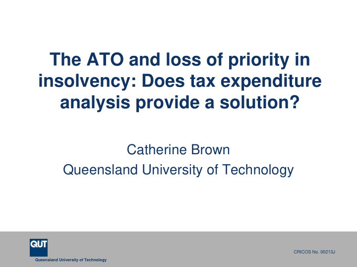 the ato and loss of priority in insolvency does tax
