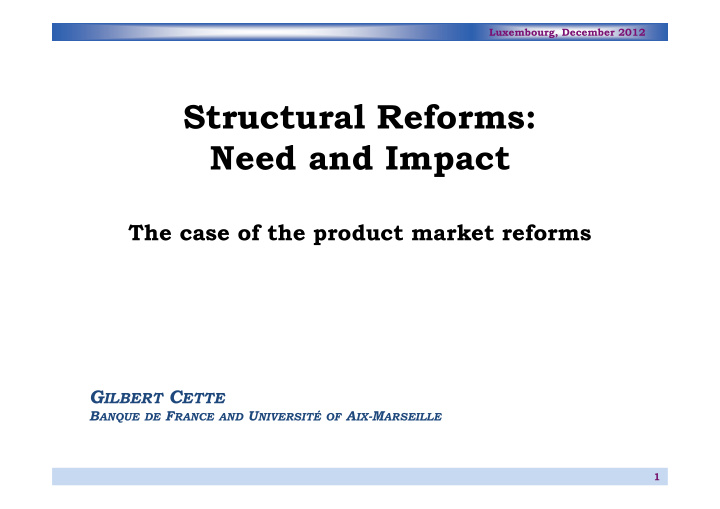 structural reforms need and impact