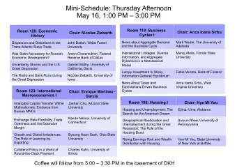 Mini-Schedule: Thursday Afternoon  May 16, 1:00 PM  3:00 PM  Room 119: Business  Room 125: