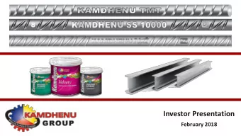 Investor Presentation  February 2018  Safe Harbor This presentation and the accompanying slides