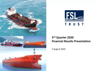 2 nd Quarter 2020  Financial Results Presentation  5 August 2020  DISCLAIMER  This communication