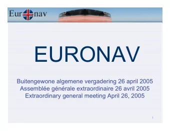 EURONAV  Buitengewone algemene vergadering 26 april 2005  Assemble gnrale extraordinaire 26