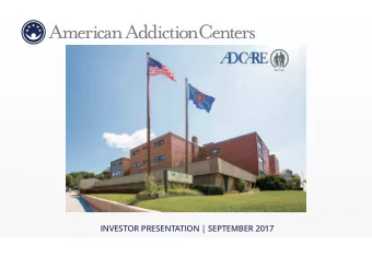 INVESTOR PRESENTATION | SEPTEMBER 2017  IMPORTANT PRESENTATION INFORMATION  We use market data and