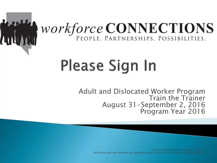 train the trainer
