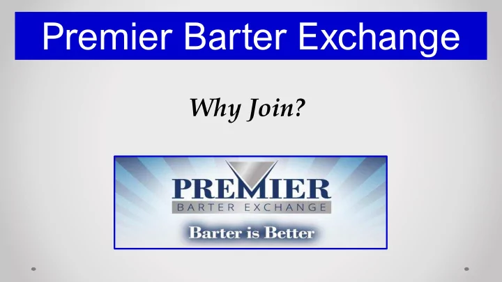 premier barter exchange