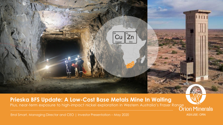 prieska bfs update a low cost base metals mine in waiting