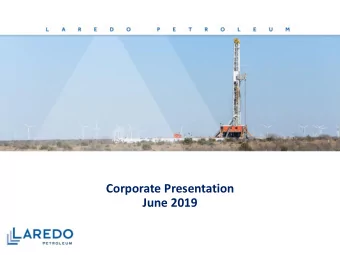 Corporate Presentation  June 2019  Forward-Looking / Cautionary Statements  This presentation,