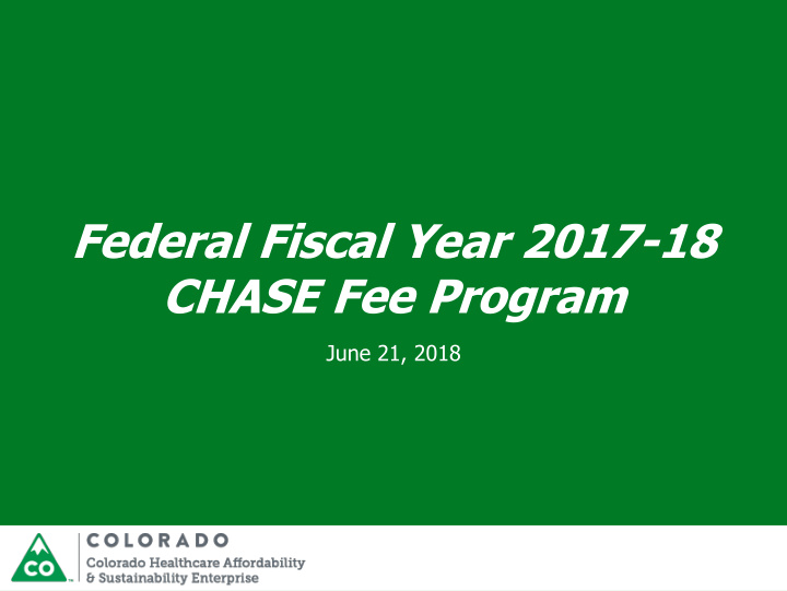 federal fiscal year 2017 18