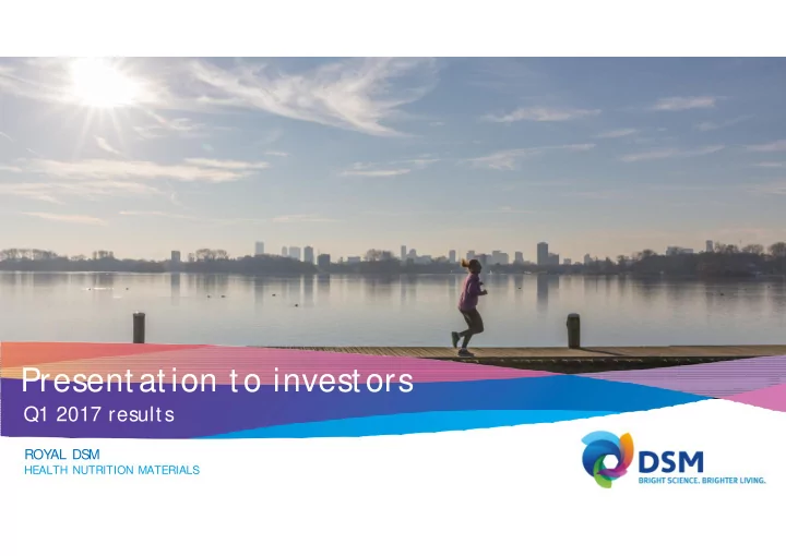 presentation to investors