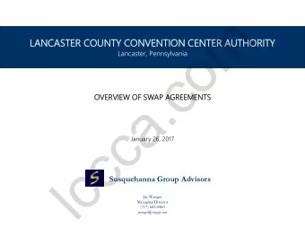 m  LANCASTER COUNTY CONVENTION CENTER AUTHORITY  LANCASTER COUNTY CONVENTION  CENTER AUTHORITY  o