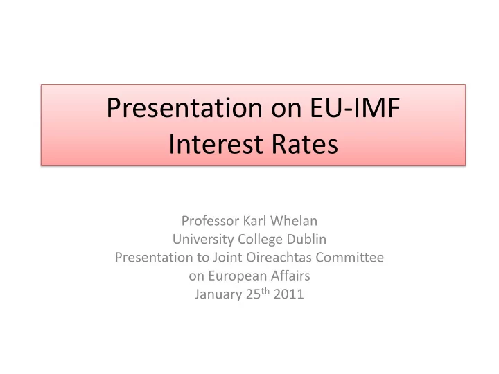 presentation on eu imf