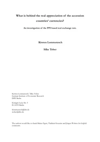 What is behind the real appreciation of  the accession  countries currencies?  An investigation