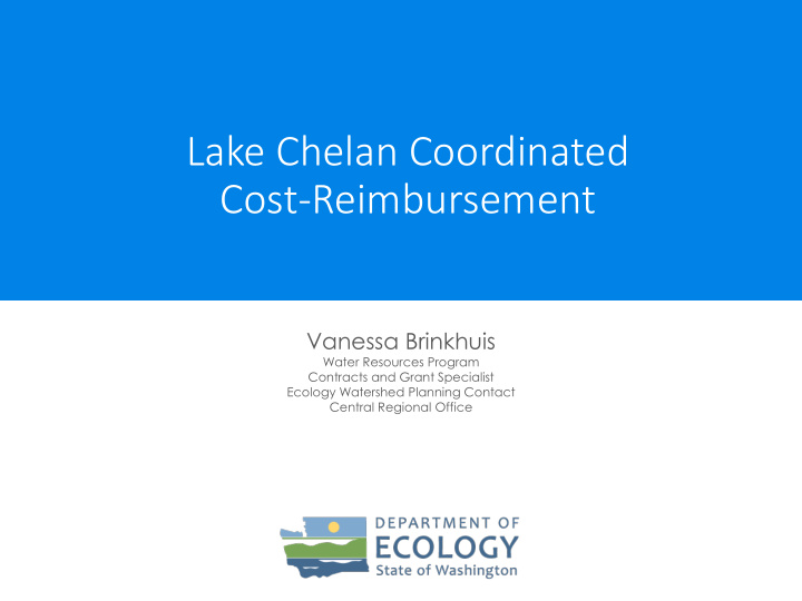 lake chelan coordinated cost reimbursement