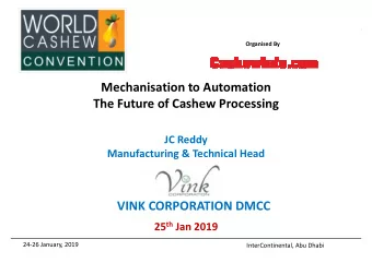 Mechanisation to Automation  Mechanisation to Automation  Title Sponsor  Platinum Sponsor  The