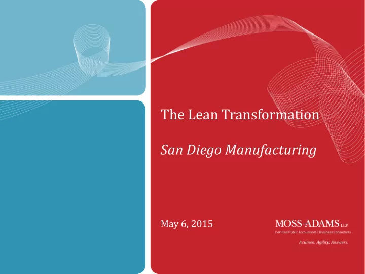 the lean transformation