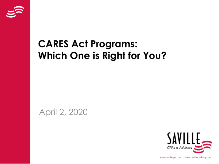 cares act programs which one is right for you