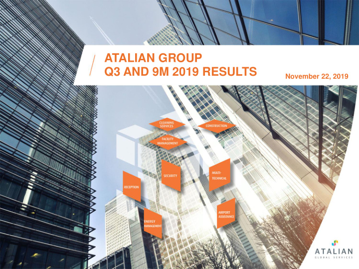 atalian group q3 and 9m 2019 results