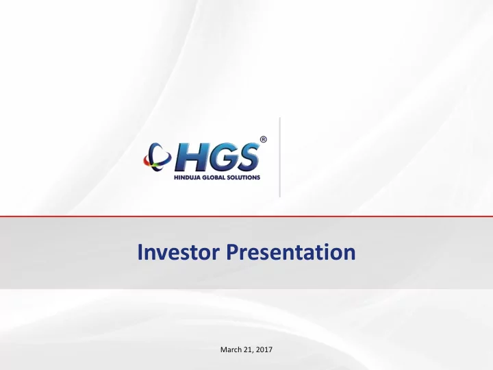 investor presentation