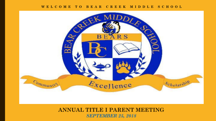 annual title i parent meeting
