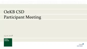 Participant Meeting  23.10.2018  Agenda  Business facts &amp; figures  Authorisation to act