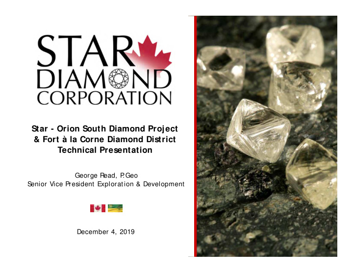 star orion south diamond project amp fort la corne