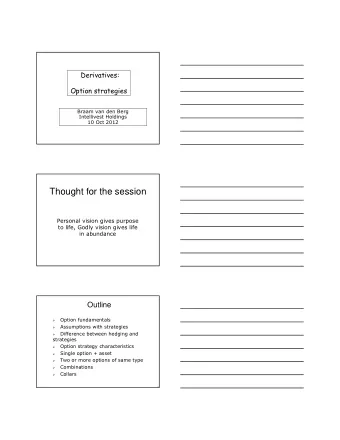 Thought for the session