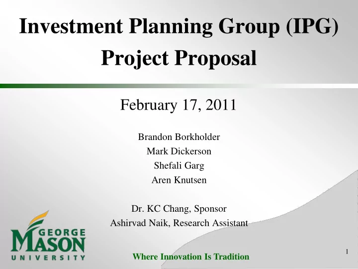 project proposal