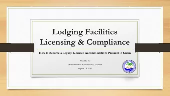 Lodging Facilities  Licensing &amp; Compliance  How to Become a Legally Licensed Accommodations