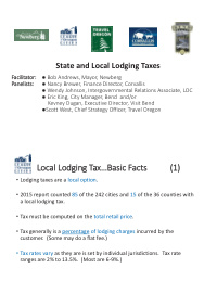 local lodging tax basic facts 1 1