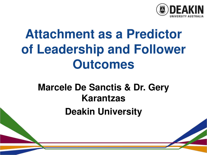 attachment as a predictor of leadership and follower