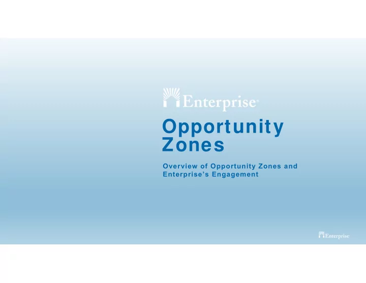 opportunity zones