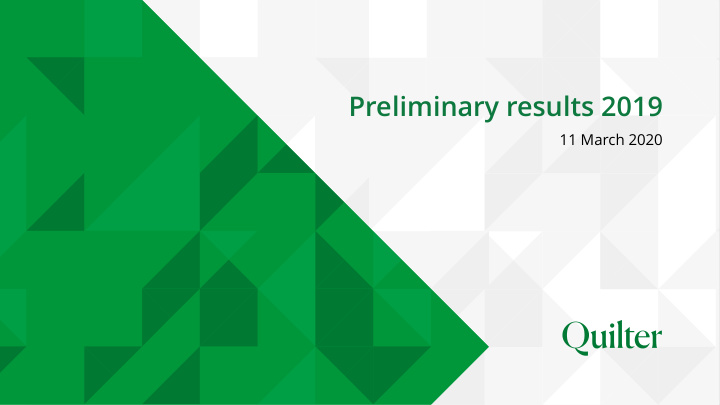 preliminary results 2019