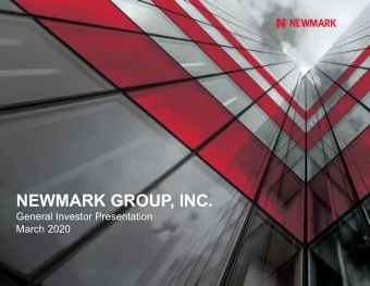 NEWMARK GROUP, INC.  General Investor Presentation  March 2020  DISCLAIMER  2  Discussion of